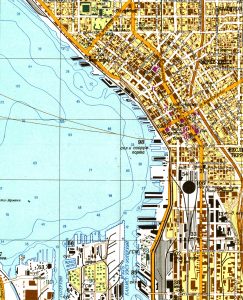 Figure 3. Extrait de la carte « secrète » de Seattle au 1/25 000.